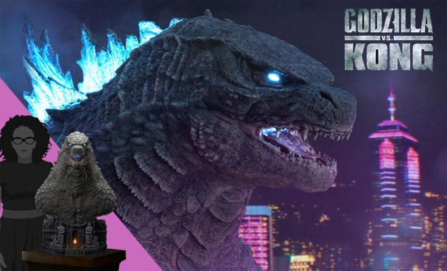 Godzilla Vs. Kong 2021 Godzilla Giant Scale Light Up Bust - Click Image to Close