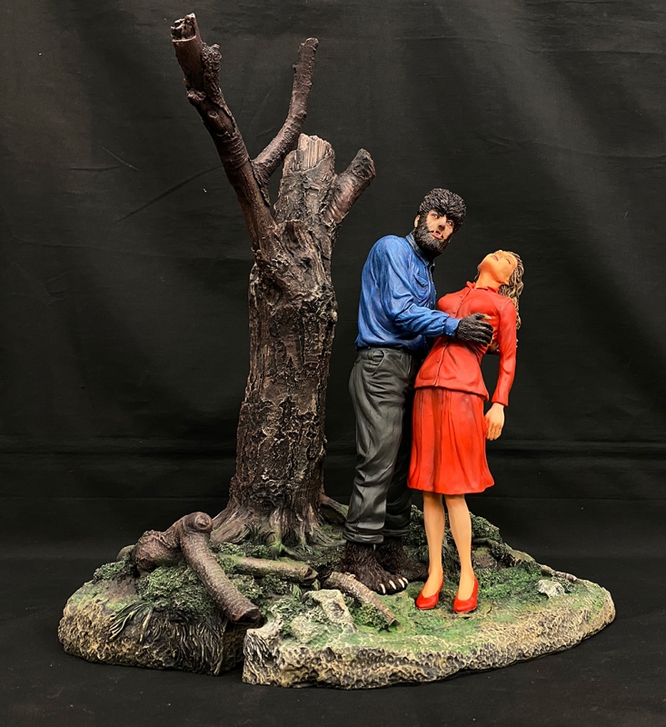 Wolf Man & Gwen Conliffe 1941 Master Painted 1/6 Scale Statue Diorama Lon Chaney Jr. Wolfman - Click Image to Close