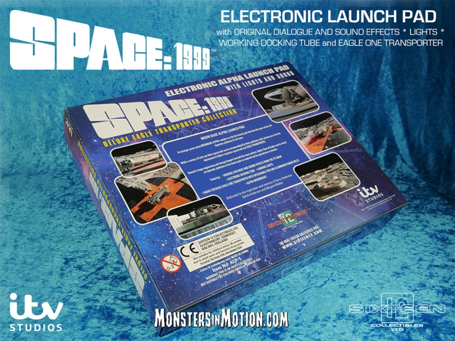 Space 1999 5.5 Inch Electronic Alpha Eagle Launch Pad with Micro Eagle Transporter, Lights and Sound - Click Image to Close