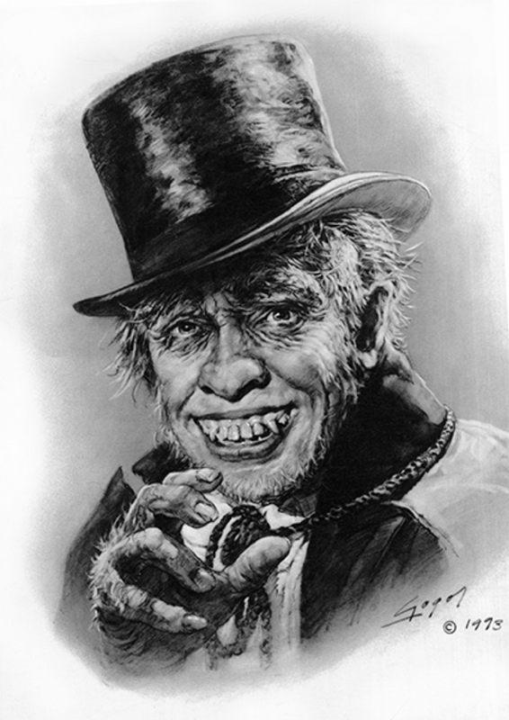 Dr. Jekyll & Mr. Hyde Black & White Basil Gogos Signed Lithograph - Click Image to Close