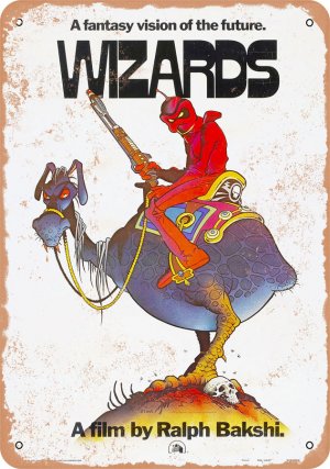 Wizards 1977 Movie Poster 10" x 14" Metal Sign Ralph Bakshi