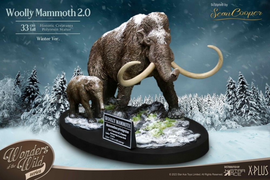 Wonders of the Wild Woolly Mammoth 2.0 with Baby Mammoth (Winter Ver.) by Star Ace - Click Image to Close