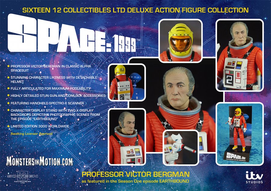 Space 1999 Victor Bergman Limited Edition Deluxe 6 Inch Figure by Sixteen 12 - Click Image to Close