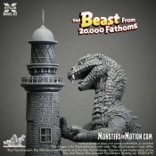 Beast from 20,000 Fathoms Rhedosaurus with Lighthouse 1/72 Scale Model Kit by X-Plus Japan Re-Issue