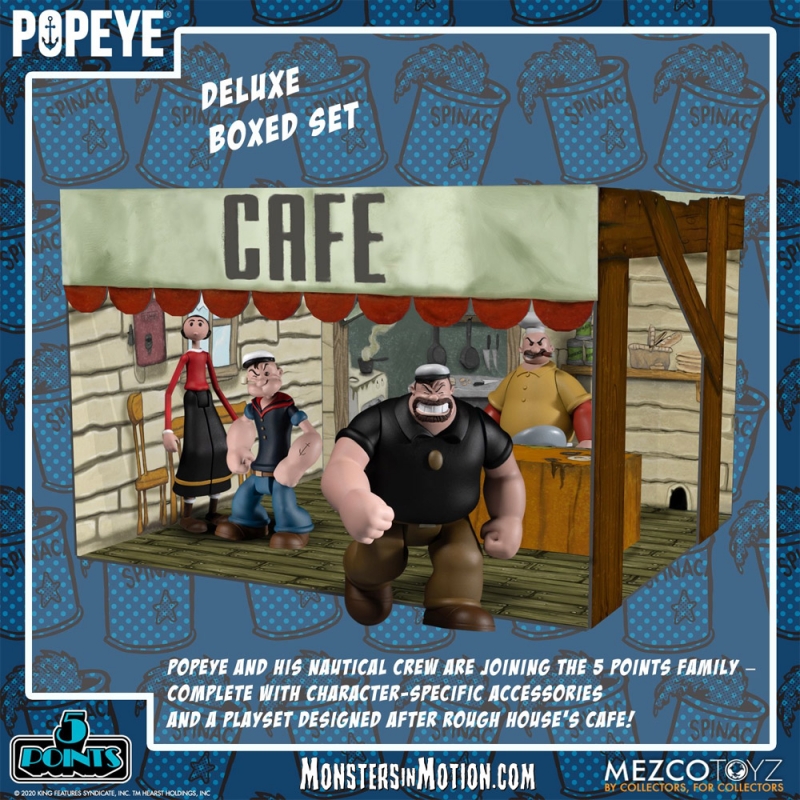 Popeye 5 Points Deluxe 4 Figure Set - Click Image to Close