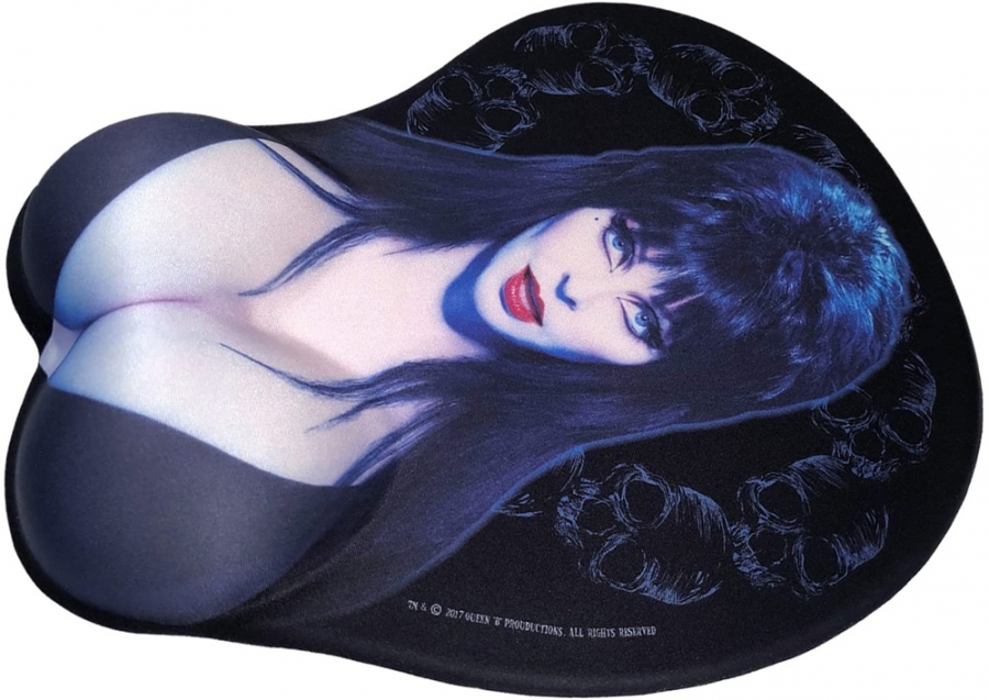 Elvira Mistress of The Dark Official Mouse Pad with Silicon Boobs Gel Wrist Rest - Click Image to Close