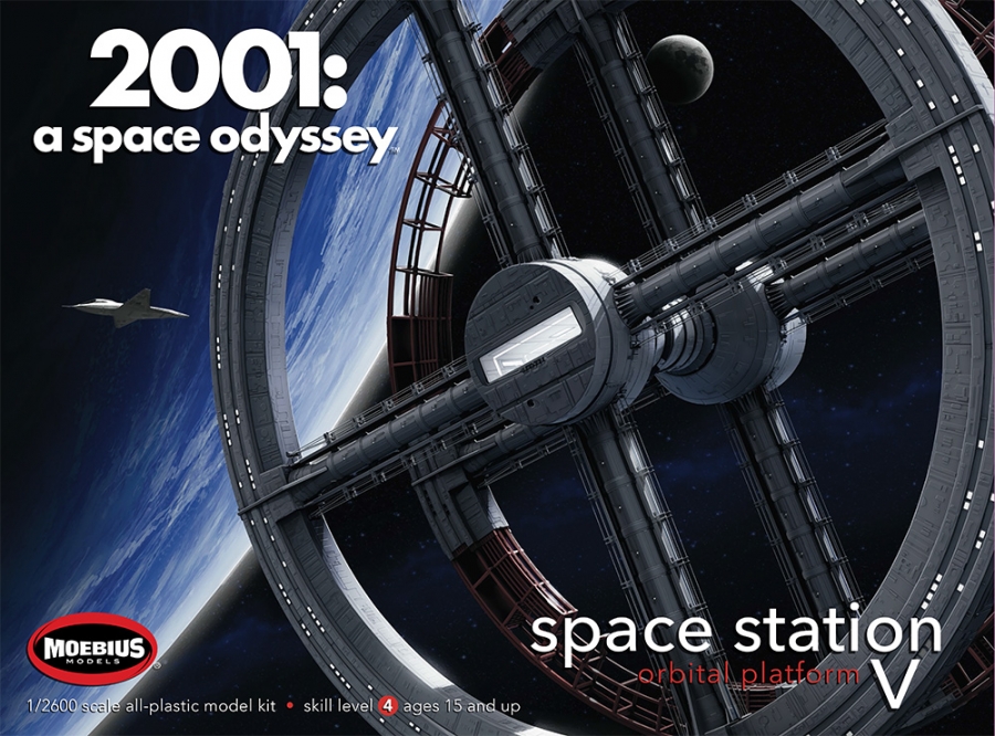 2001: A Space Odyssey Space Station V "Space Wheel" 1/2600 Model Kit by Moebius - Click Image to Close