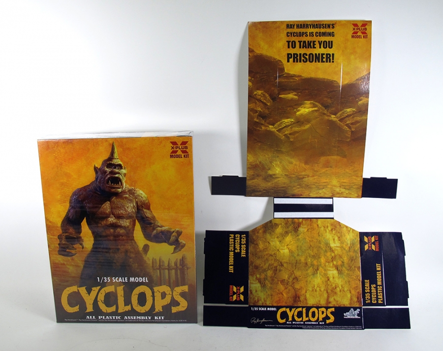 7th Voyage of Sinbad Cyclops Model Kit and RARE Store Display by X-Plus Japan - Click Image to Close