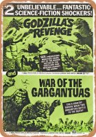 War of the Gargantuas / Godzilla's Revenge 1969 Double Feature 10" x 14" Metal Sign
