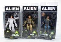 Alien Set of 3 Figures in Compression Suits by Neca Ripley, Kane and Lambert