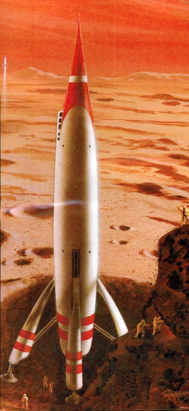T.W.A. Mars Liner Rocket Ship Plastic Model Spacecraft Kit 1:144 Scale - Click Image to Close