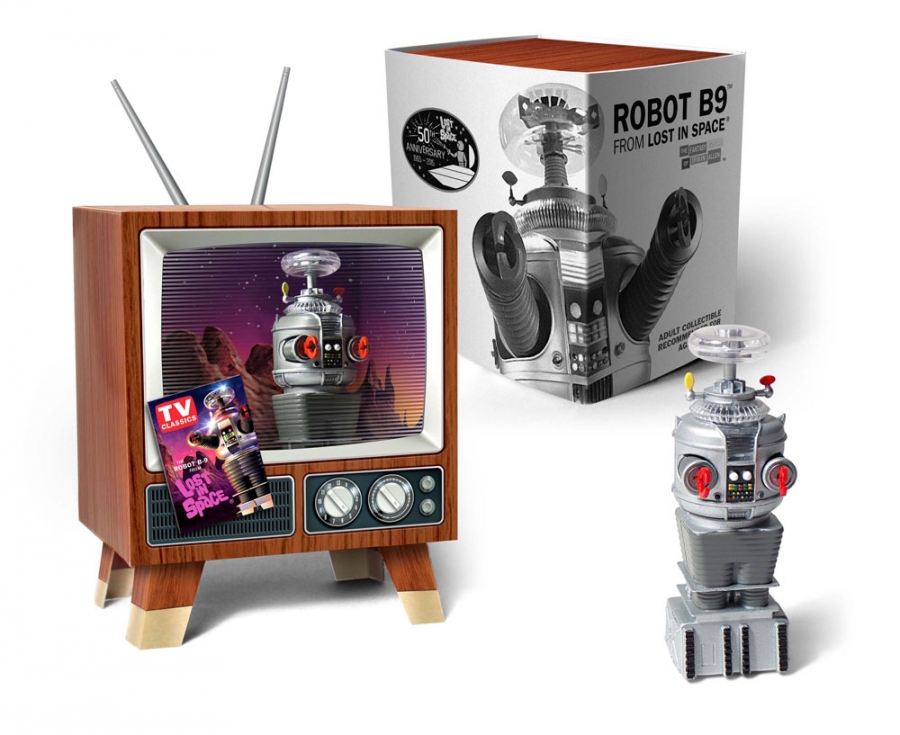 Lost In Space YM-3 Robot Mini Display Model in Retro TV - Click Image to Close