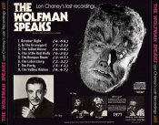 Wolfman Speaks Lon Chaney Spoken Word Soundtrack CD
