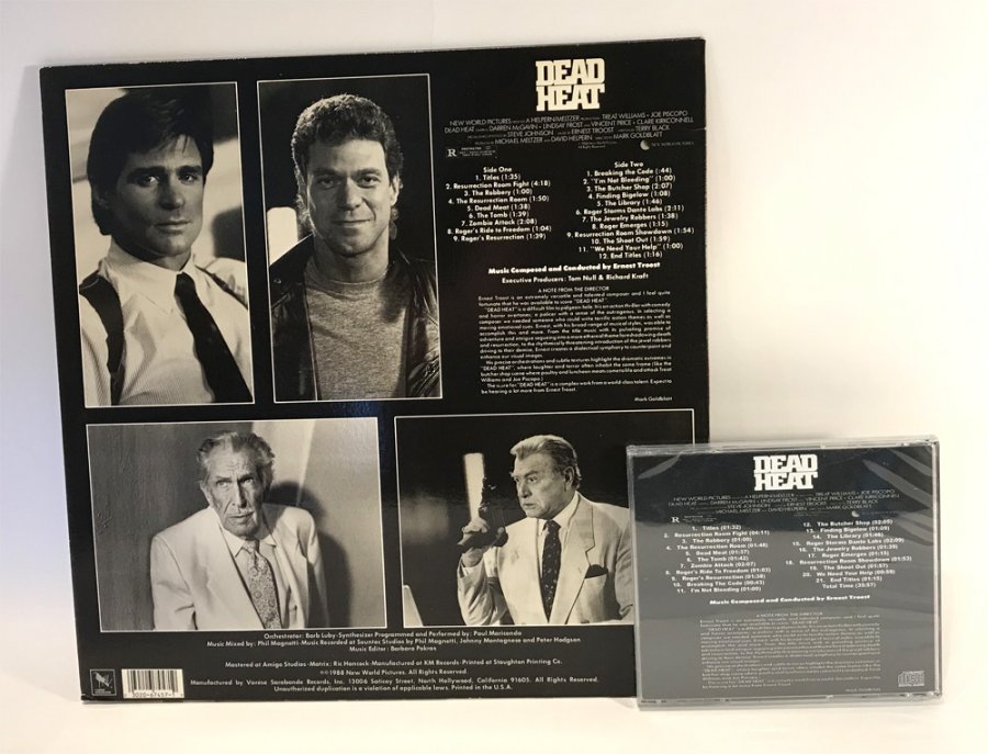 Dead Heat Soundtrack Vinyl LP Earnest Troost Plus Bonus CD - Click Image to Close