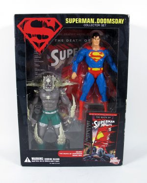 Superman Vs Doomsday Collector Set The Death Of Superman Graphic Novel and Figures
