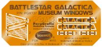 Battlestar Galactica 2003 Galactica Model Museum Windows Photoetch Set for Moebius