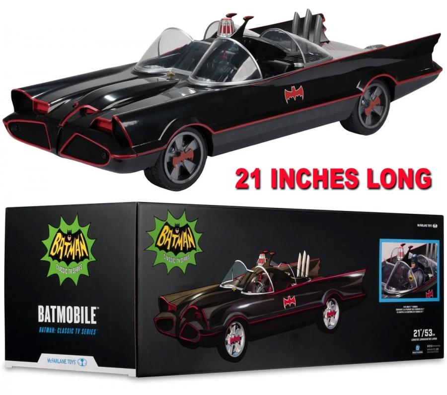 Batman 1966 Batmobile Classic TV Series 21" Vehicle DC Multiverse McFarlane Toys - Click Image to Close