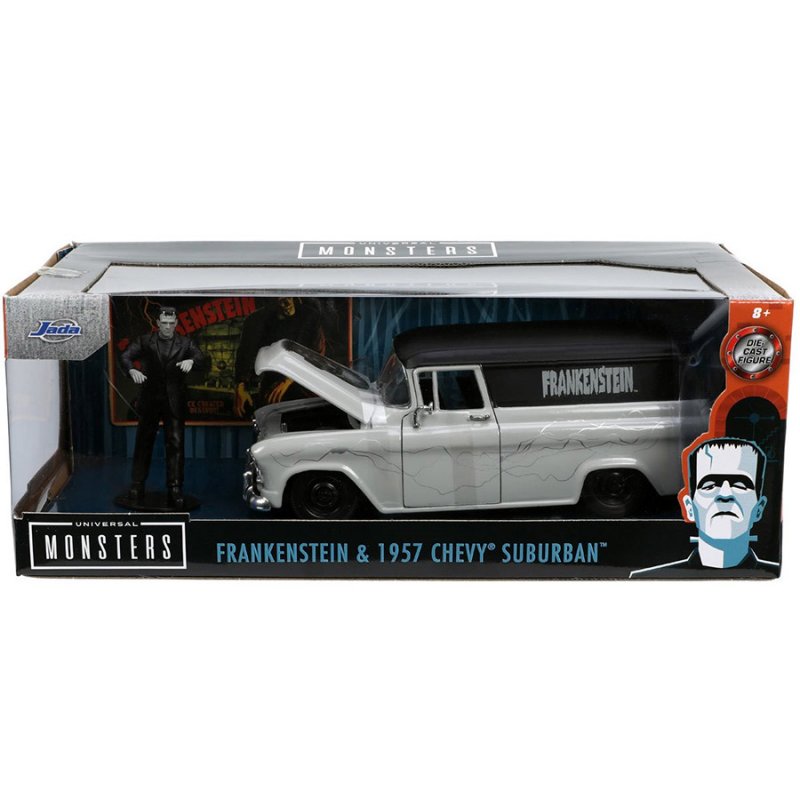 Frankenstein 1957 Chevy Suburban 1/24 Scale Die-Cast Vehicle with Figure - Click Image to Close
