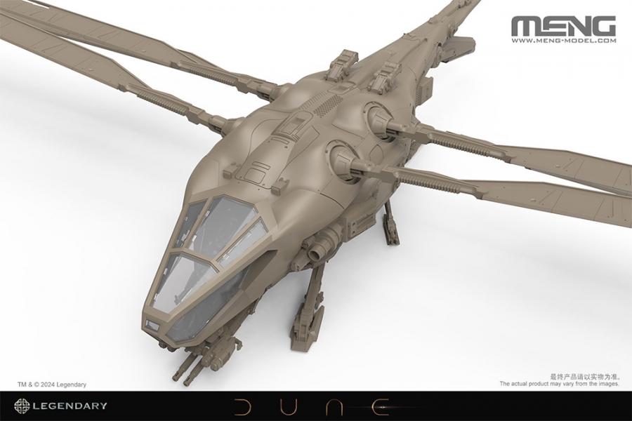 Dune 2021 Harkonnen Ornithopter 1/72 Scale Model Kit by Meng - Click Image to Close