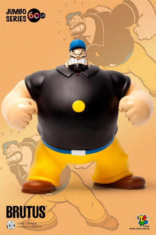 Popeye Brutus 90th Anniversary 24 Inch PVC Figure by ZCWorld - Click Image to Close