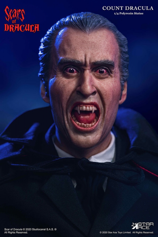 Dracula Scars of Dracula Hammer Films 1/4 Scale Statue Christopher Lee (Normal Version) - Click Image to Close