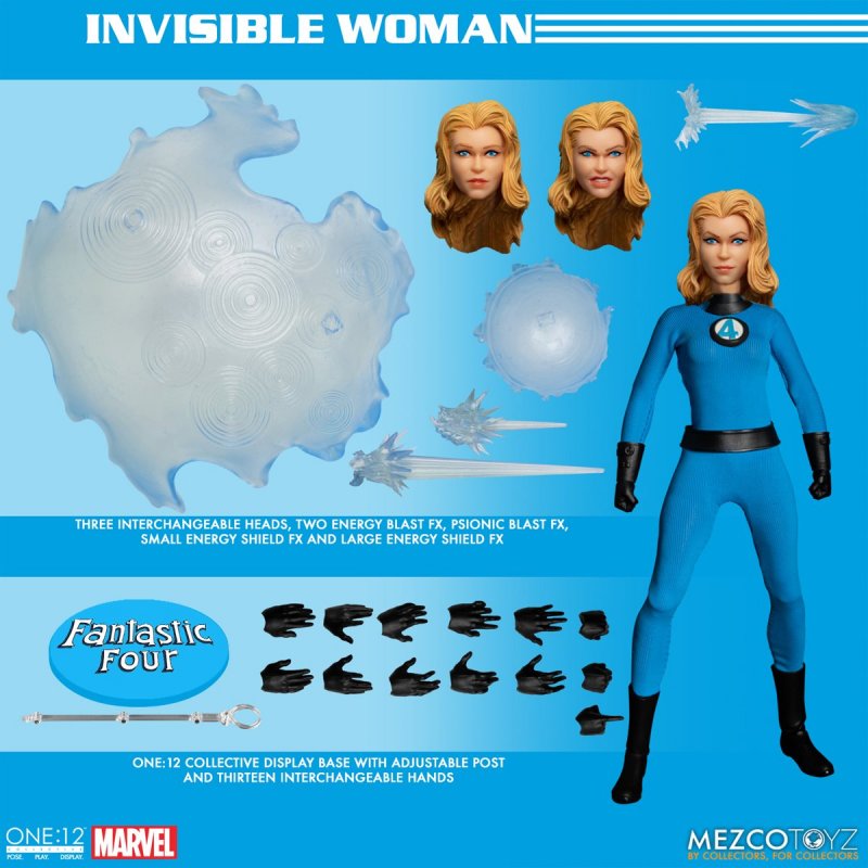 Fantastic Four One:12 Collective Deluxe Steel Boxed Figure Set by Mezco Toys - Click Image to Close