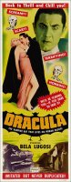 Dracula Bela Lugosi Re-release Repro Insert Poster 14X36