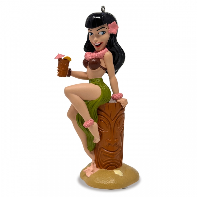 Bettie Page Tiki Time Bettie Masterpiece Ornament - Click Image to Close