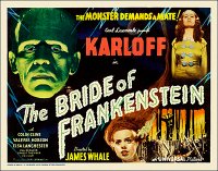 Bride of Frankenstein 1935 Style A Half Sheet Poster Reproduction