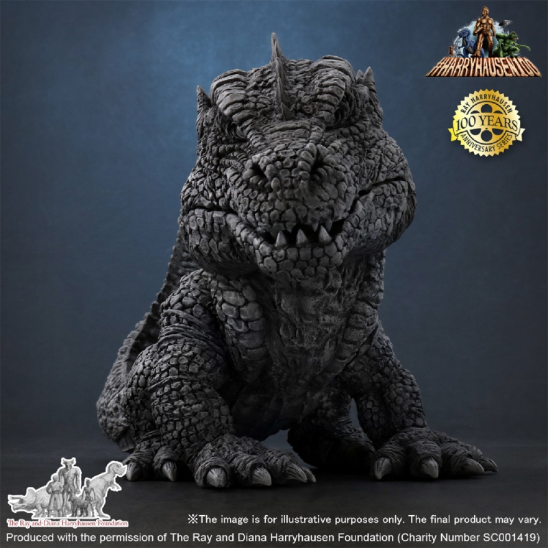 Beast from 20,000 Fathoms Rhedosaurus Defo-Real B&W Version Vinyl Figure by X-Plus - Click Image to Close