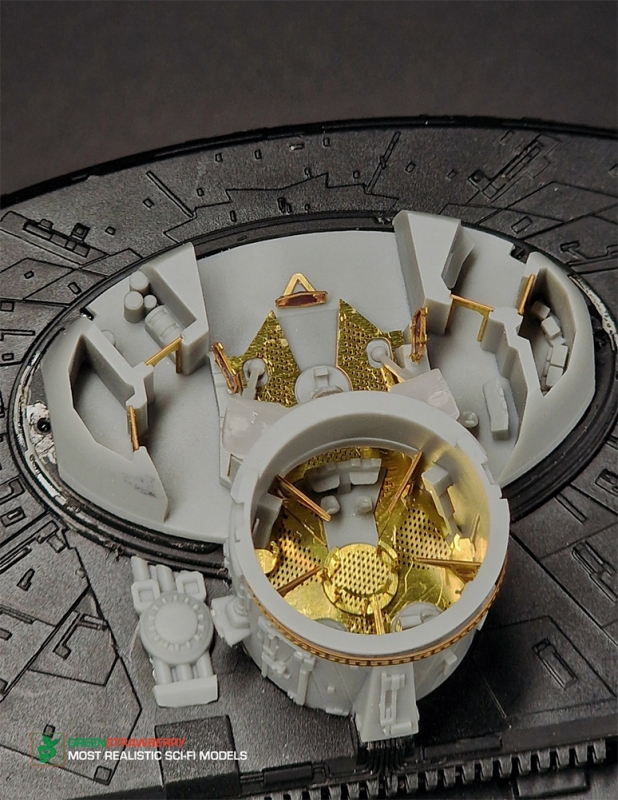 Star Trek Klingon Kronos One Main Bridge Detail Set for 1/350 Scale Polar Lights Model Kit Photoetch, Resin, Print and Foil - Click Image to Close