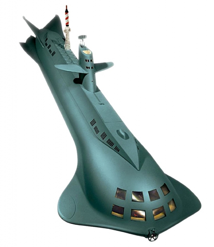 Voyage to the Bottom of the Sea MOVIE VERSION Seaview 1/128 Scale Model Kit by Moebius - Click Image to Close