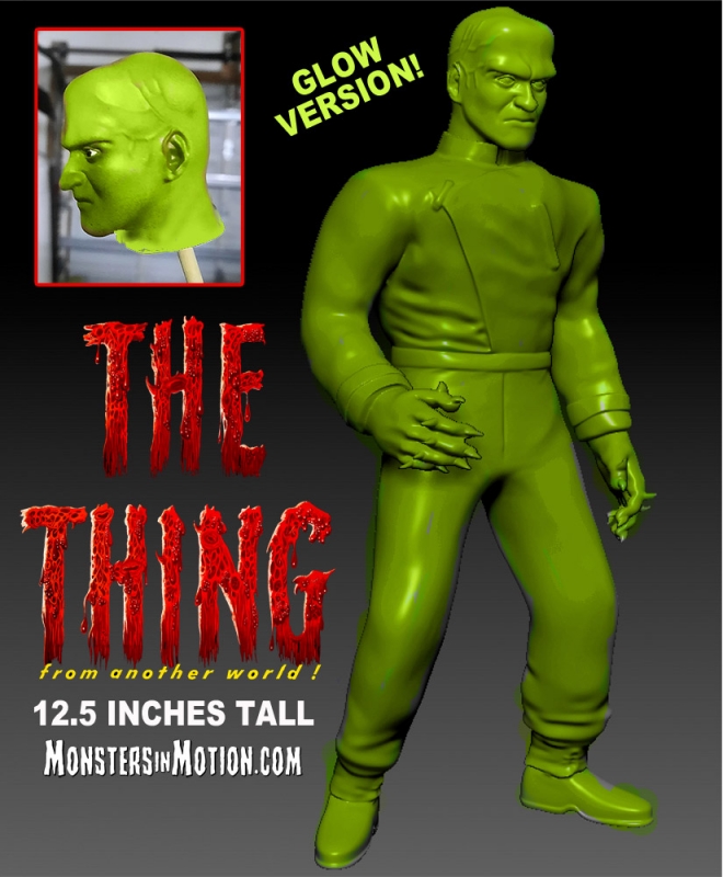 Thing From Another World GLOW VERSION Vinyl Figure by Hop Toys - Click Image to Close