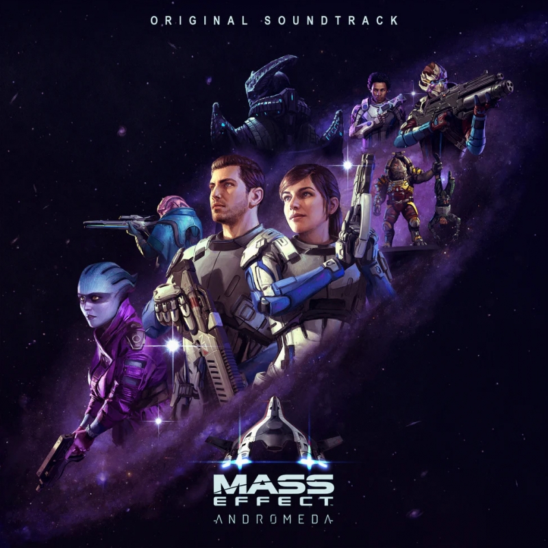 Mass Effect Andromeda: Original Video Game Soundtrack 3-LP Set Purple Splatter Vinyl - Click Image to Close