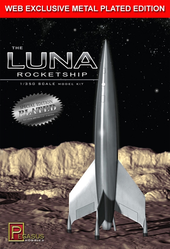 Destination Moon Luna Rocketship 1/350 Scale Model Kit SPECIAL METAL PLATED EDITION - Click Image to Close
