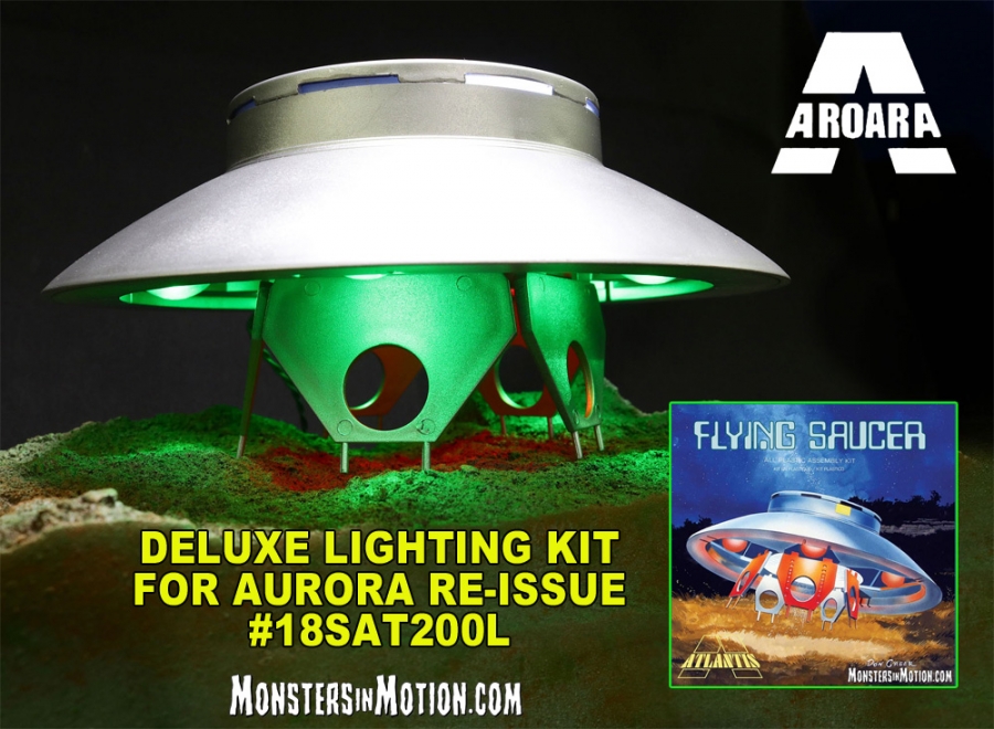 Invaders Flying Saucer U.F.O. 1/72 Scale Lighting Kit for Aurora Re-Issue - Click Image to Close