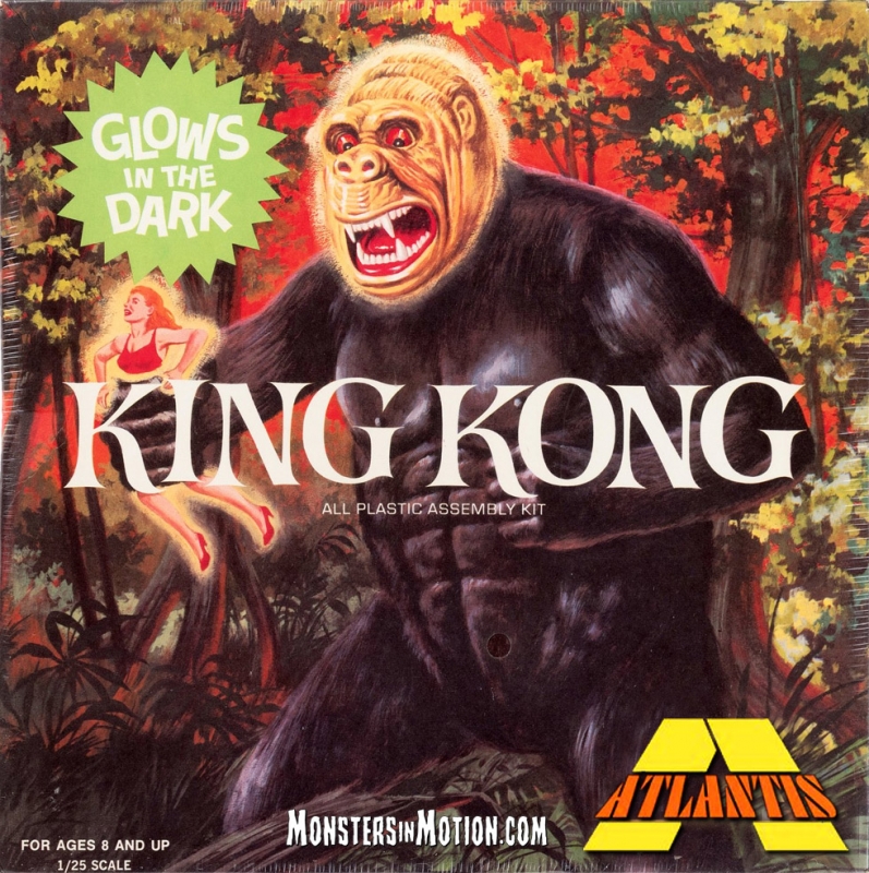 King Kong Aurora Re-Issue Glow Edition Model Kit by Atlantis - Click Image to Close