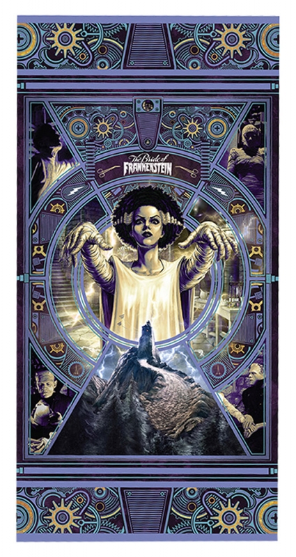 Bride Of Frankenstein Universal Monsters Beach / Bath Towel - Click Image to Close