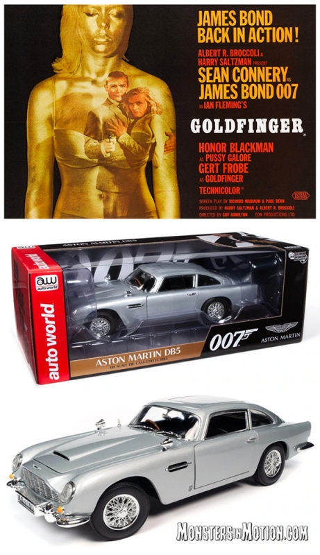 James Bond 007 Aston Martin DB5 Coupe 1/18 Scale Diecast - Click Image to Close