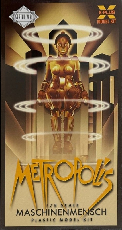 Metropolis Maria Maschinenmensch 1/8 Scale Seated Launch Version Plastic Model Kit X-Plus Re-Issue (NEW BOX) - Click Image to Close