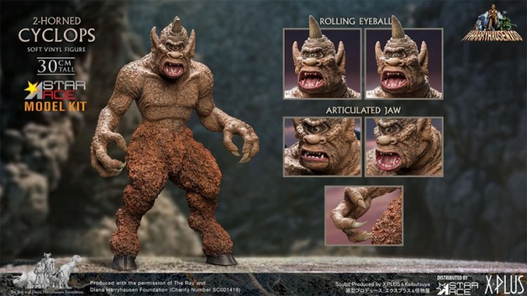 7th Voyage of Sinbad 2-Horned Cyclops Model Kit by X-Plus