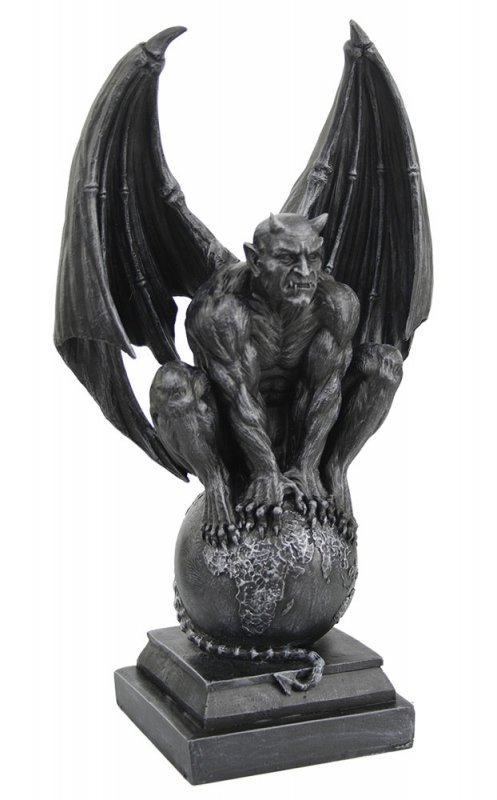Gargoyle Devil Horned Gargoyle Statue - Click Image to Close