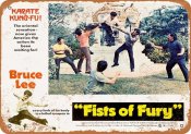Bruce Lee Fists or Fury 1973 Lobby Card Metal Sign 9" x 12"