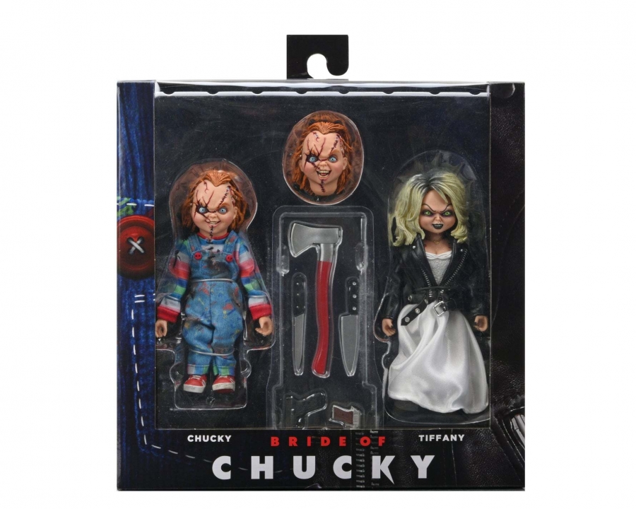 Bride of Chucky Chucky and Tiffany Clothed Figure Two-Pack - Click Image to Close