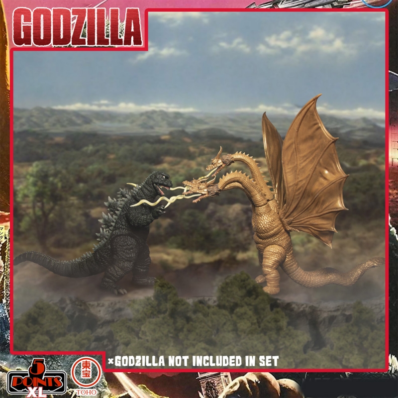 Godzilla Destroy All Monsters 5 Points Extra Large Figure Box Set Round 2 - Click Image to Close