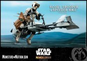 Star Wars Mandalorian Scout Trooper & Speeder Bike with Baby Yoda The Child Grogu 1/6 Scale Deluxe Figure by Hot Toys