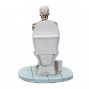 Skeleton on the Toilet Statue