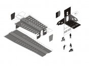 2001: A Space Odyssey Orion Space Clipper 1/160 Scale Model Photoetch Detail Set for Moebius Kit