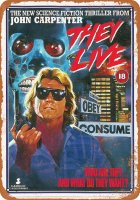 They Live 1988 Movie Poster 10" x 14" Metal Sign