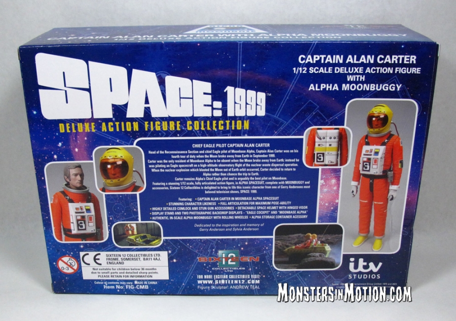 Space 1999 Alan Carter in Definitive Alpha Spacesuit 6 Inch Figure with 1/12 Scale Moonbuggy Replica Deluxe Set - Click Image to Close